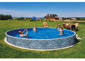 Морозоустойчивый бассейн Azuro Stone круглый 3,6х0,9 м Premium