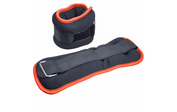 Утяжелители Sportex (2х2,0кг) (нейлон) в сумке (черный с оранжевой окантовкой) ALT Sport HKAW104-2 600_380