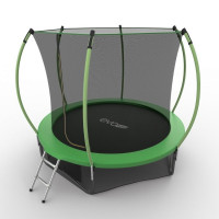Батут с внутренней сеткой и лестницей EVO Jump Internal 10ftt+ нижняя сеть, зеленый