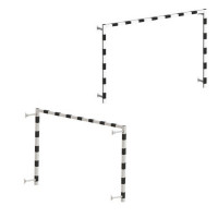 Ворота для гандбола\мини-футбола 300х200х50см стальные складные пристенные (пара) Dinamika ZSO-002125