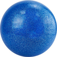 Мяч для художественной гимнастики однотонный d19см AGP-19-02 ПВХ, синий с блестками