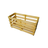 Контейнер (тележка) деревянный для спортинвентаря Ellada на колесах, 110х48х54см УТ0244