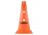 Конус тренировочный Torres h38 см, с отверстиями для штанги TR1010 оранжевый