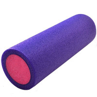 Ролик для йоги Sportex полнотелый 2-х цветный 30х15см PEF30-2 розово\фиолетовый (B34490)