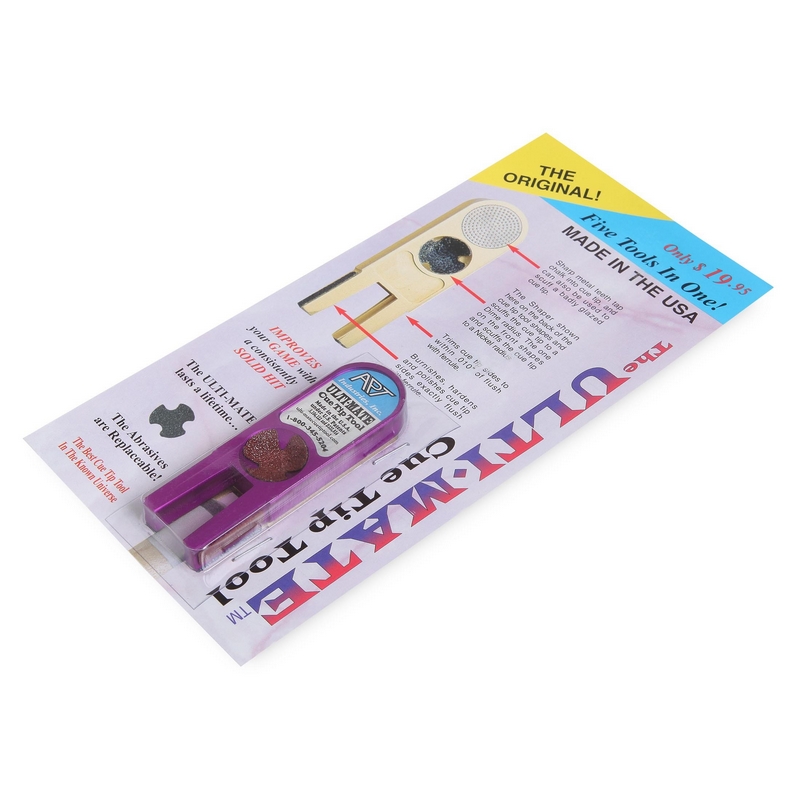 Инструмент для обработки наклейки Ulti-Mate Cue Tip Tool фиолетовый 800_800