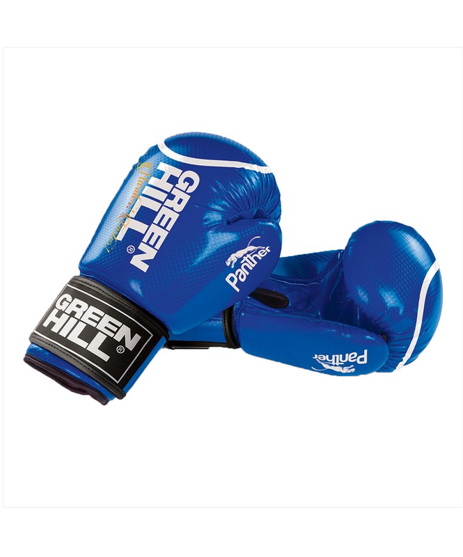 Перчатки боксерские Green Hill Panther BGP-2098, 12 oz, к/з, синий 665_800