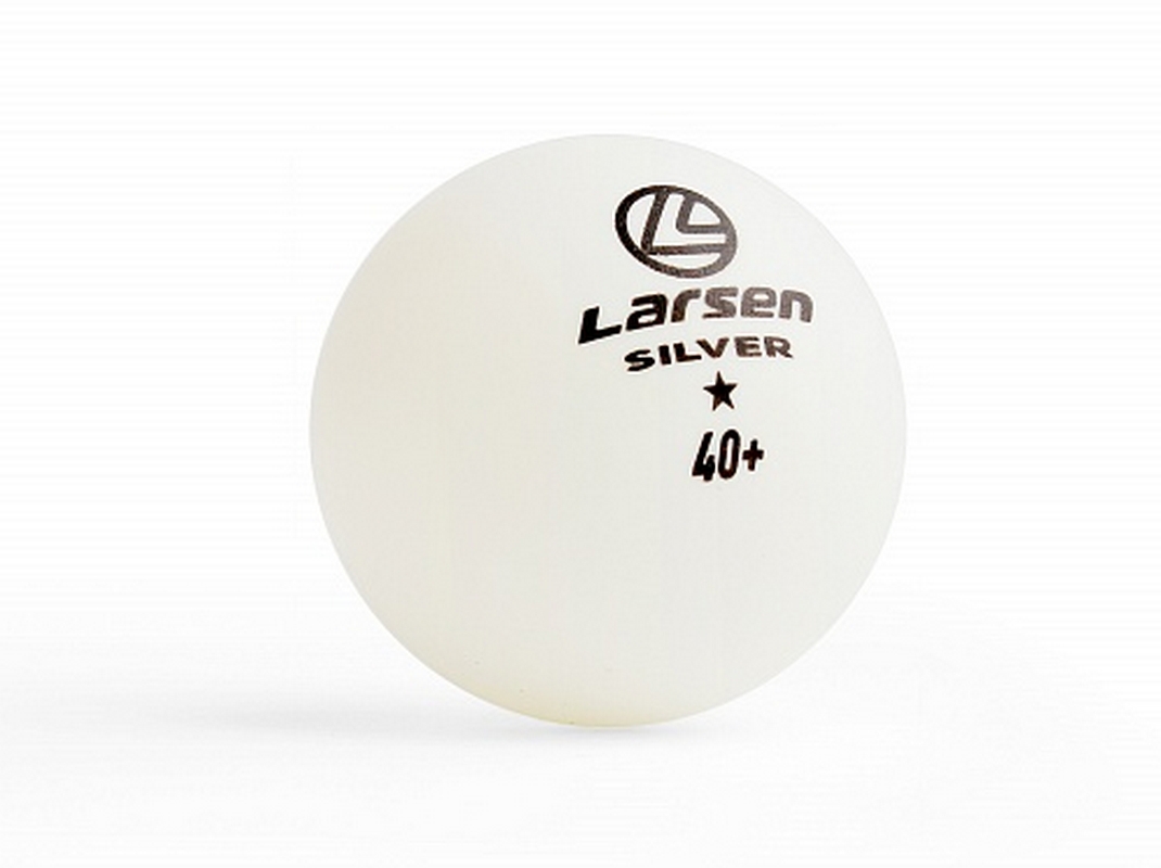 Шарики для настольного тенниса Silver 1 Star (6 шт.), ABS пластик Larsen 8331 белый 1070_800