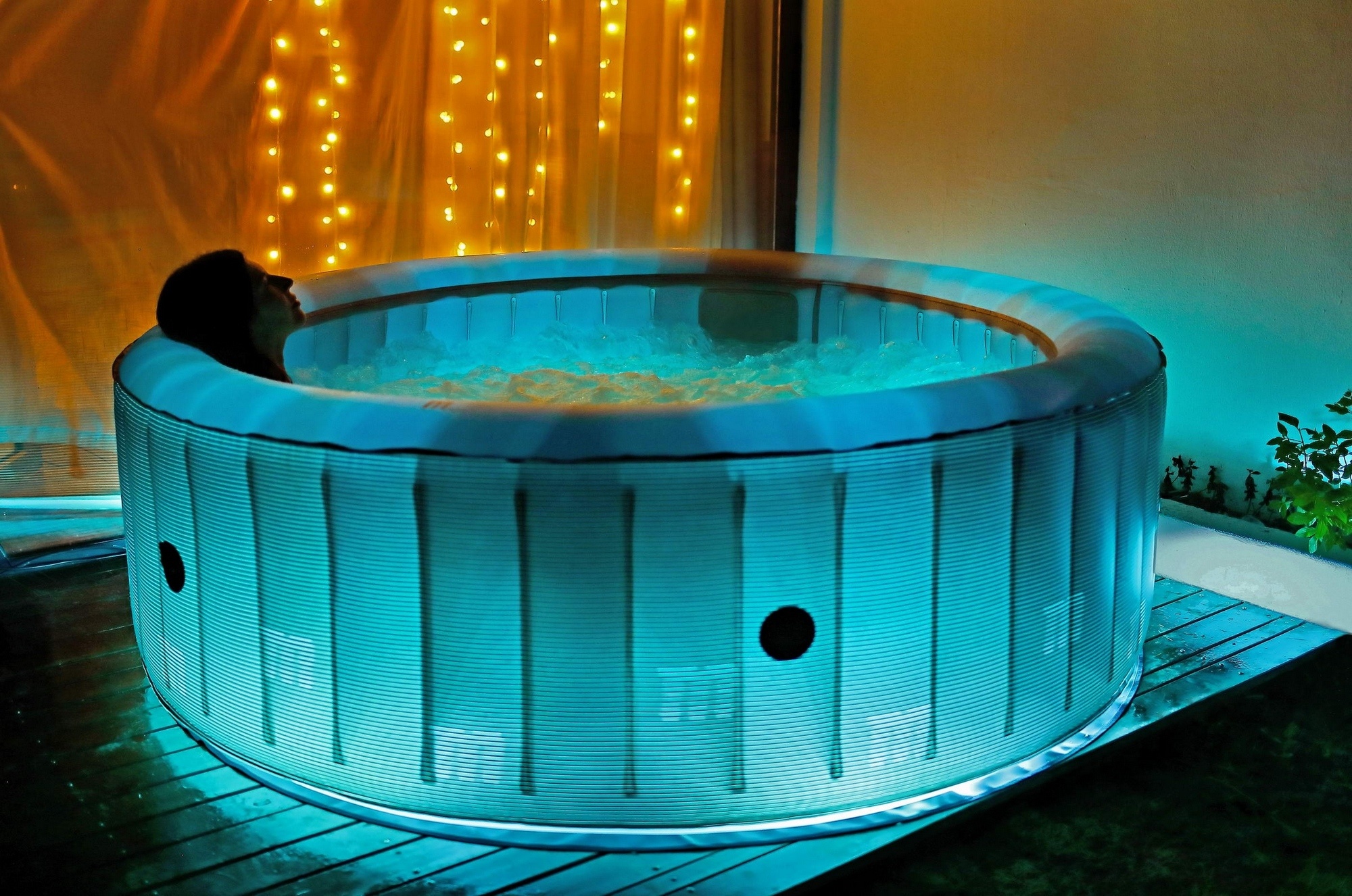 СПА-бассейн 204х70см, 930л, круглый, аэромассаж, led-подстветка MSpa Starry C-ST062 2000_1326