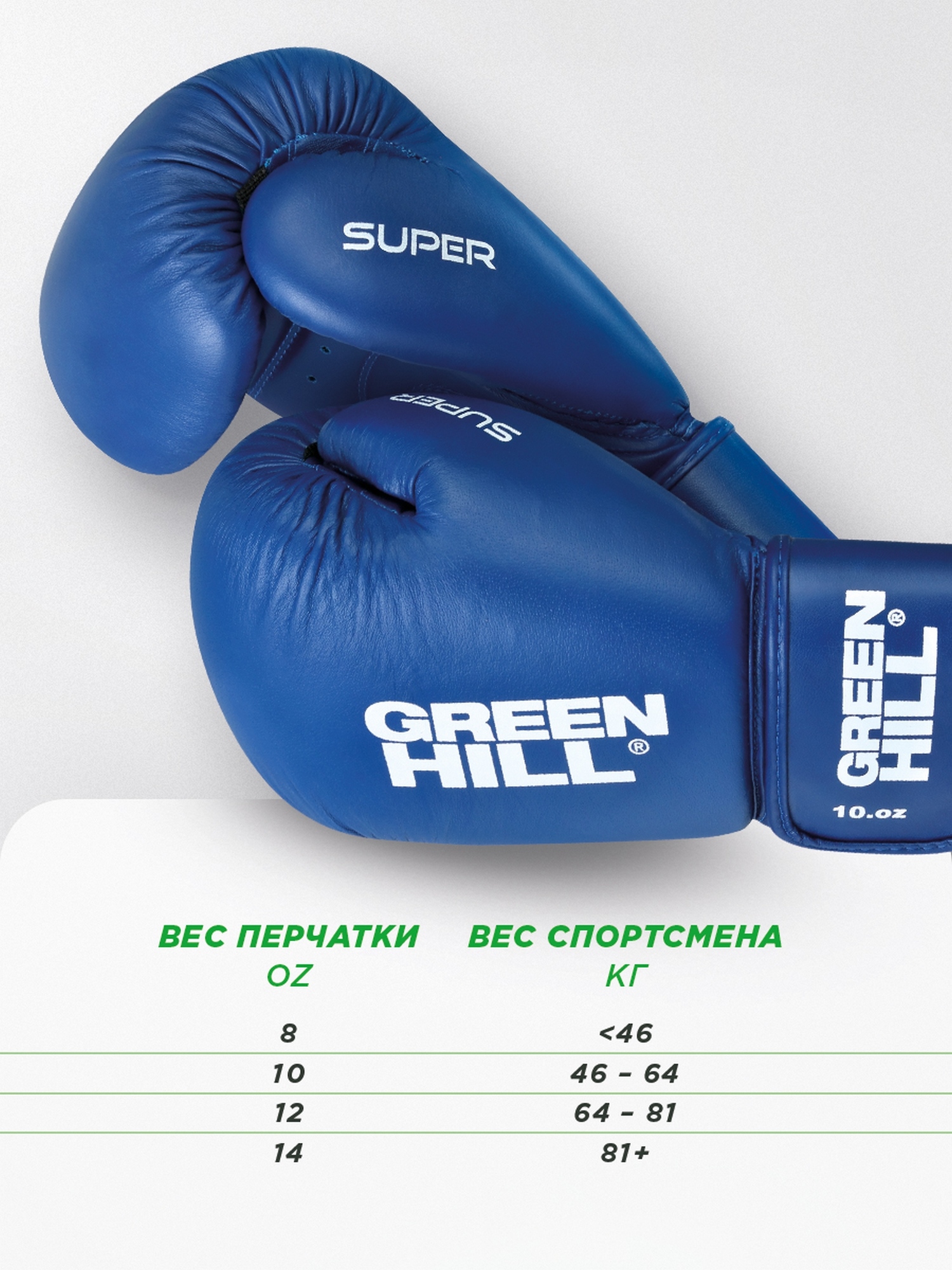 Боксерские перчатки Green Hill Super BGS-2271LR синий 1500_2000