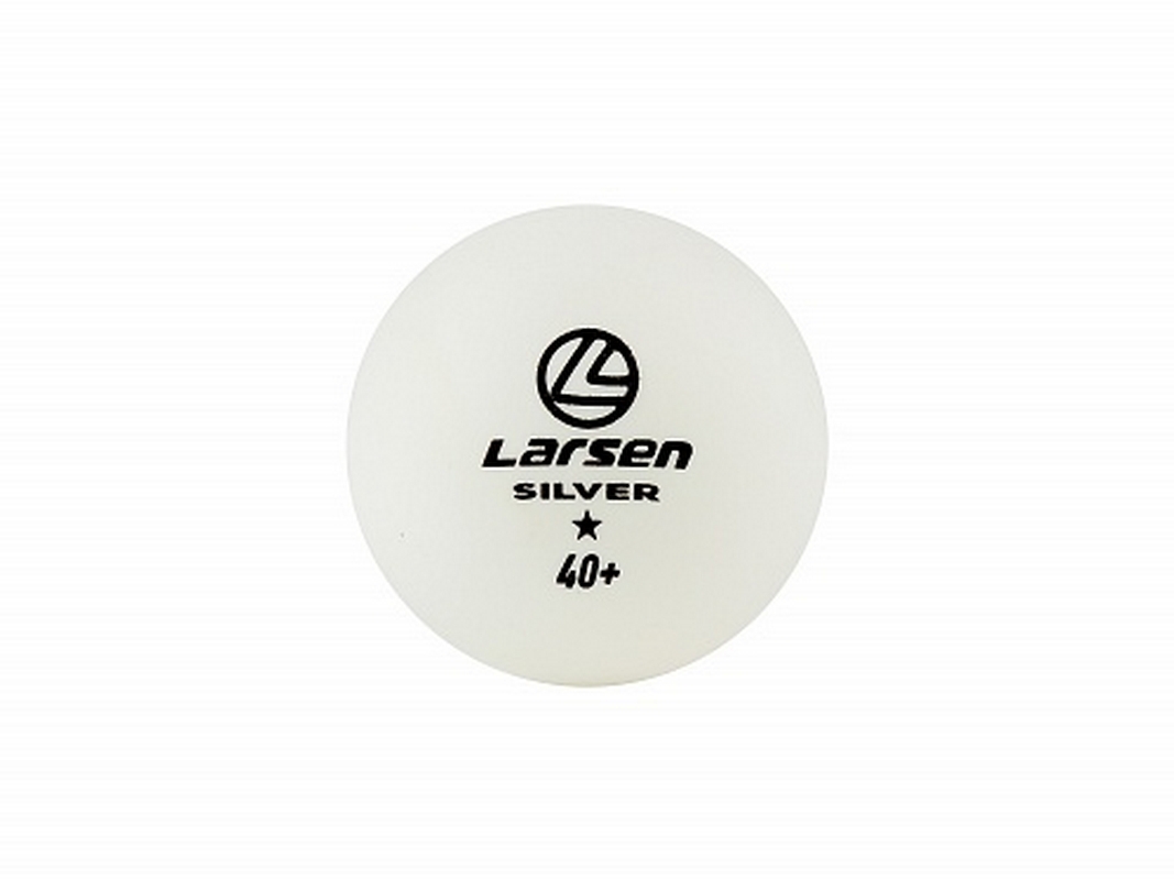 Шарики для настольного тенниса Silver 1 Star (6 шт.), ABS пластик Larsen 8331 белый 1067_800