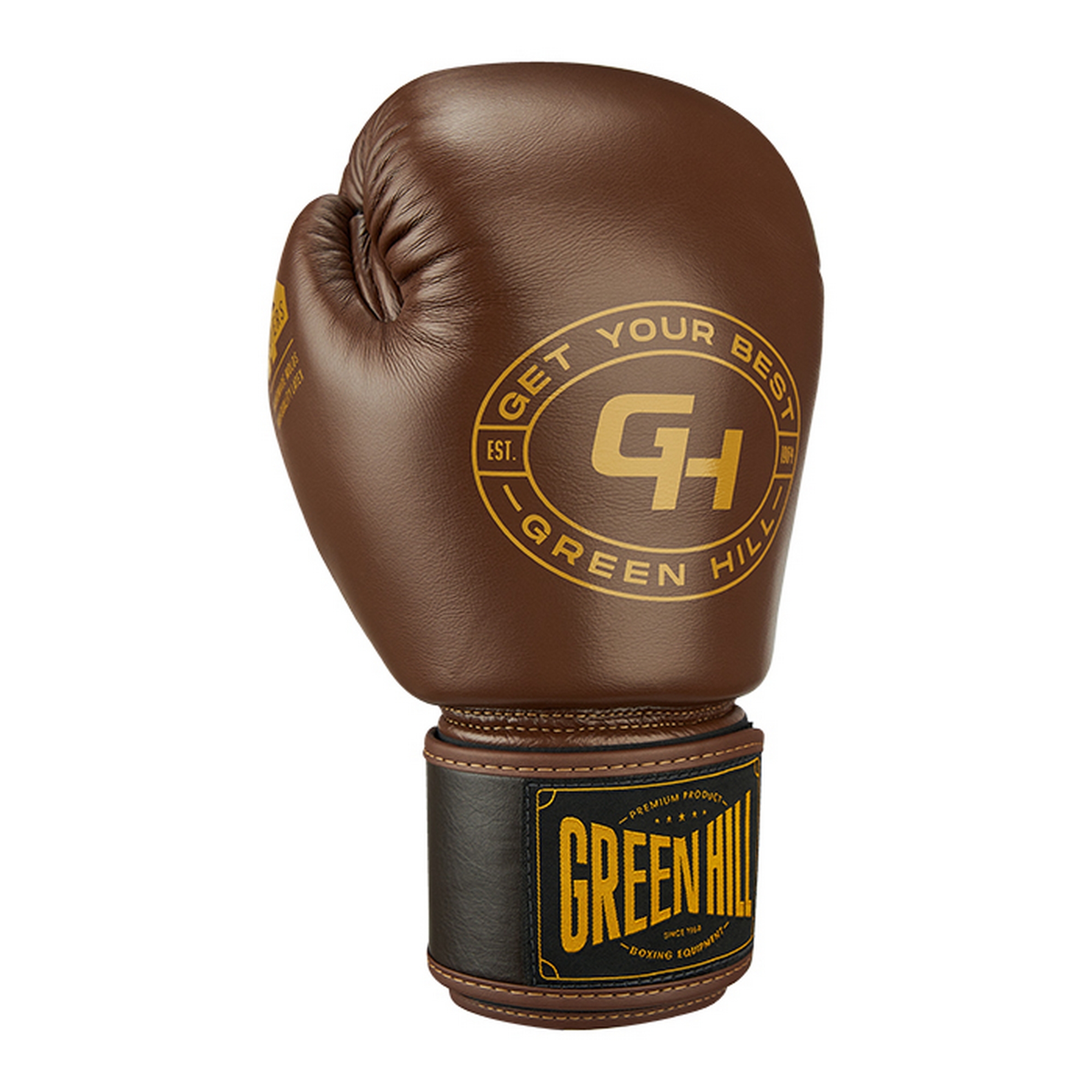 Боксерские перчатки Green Hill THUNDER THBGSP-12 коричневый\тёмно-коричневый 2000_2000