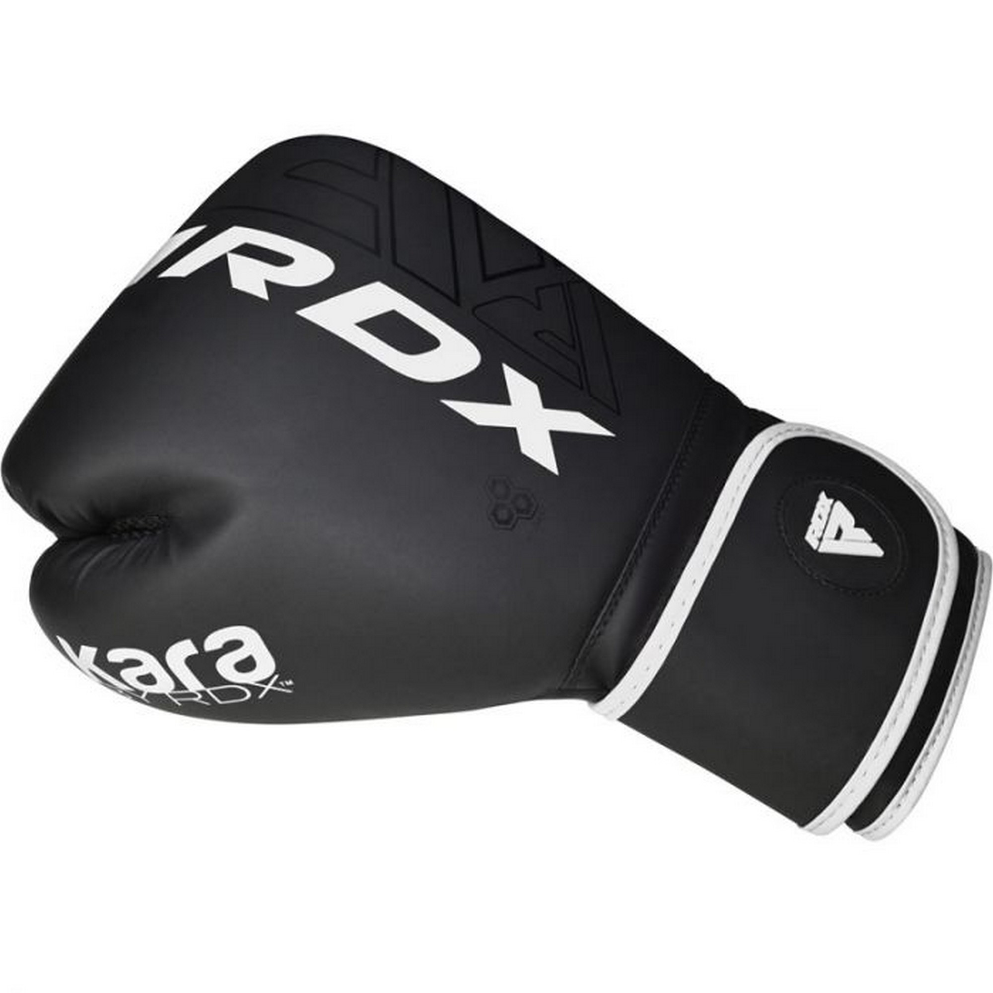 Перчатки тренировочные RDX BGR-F6MW-6OZ черный\белый матовый 2000_2000