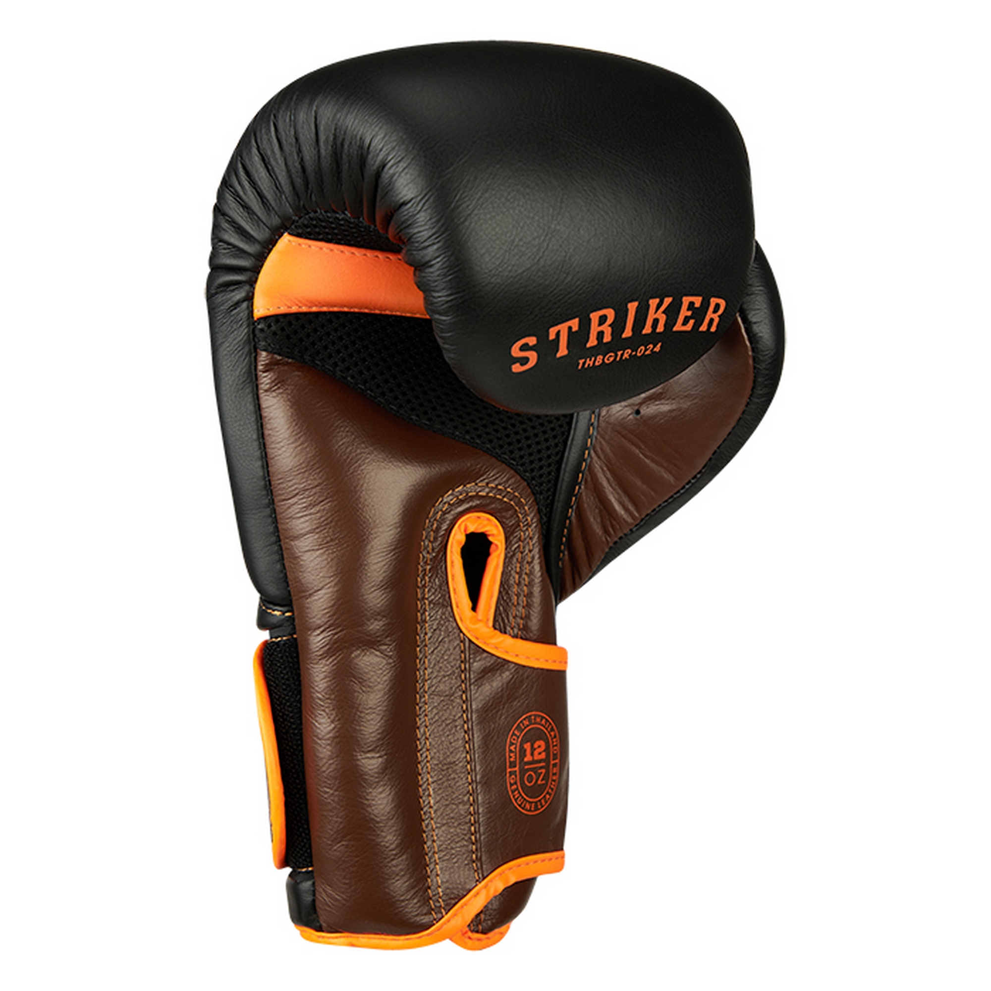 Боксерские перчатки Green Hill STRIKER THBGTR-024 черный\оранжевый 2000_2000