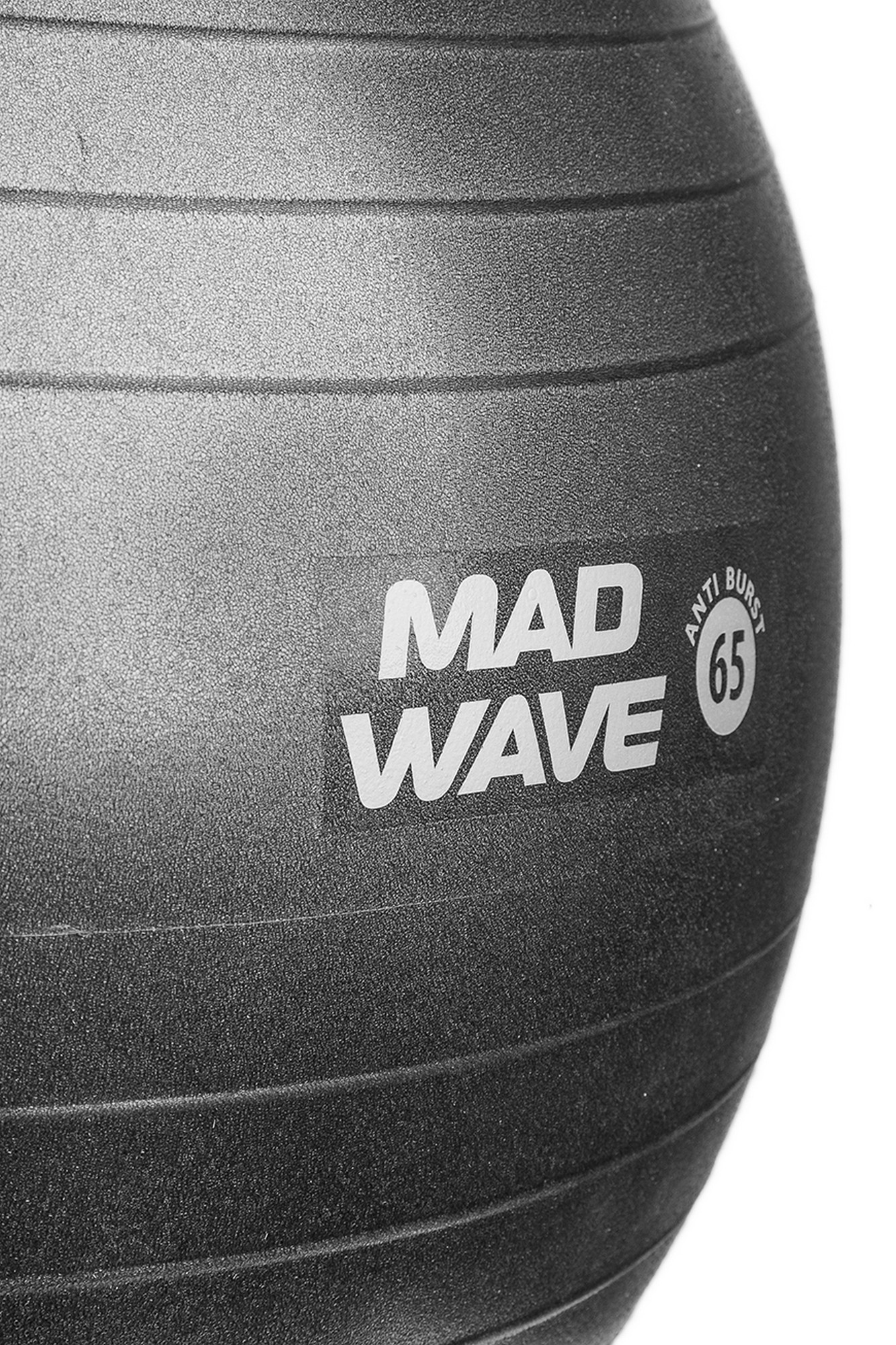 Мяч для фитнеса 65см Mad Wave Anti Burst GYM Ball M1310 01 2 01W графитовый 1333_2000
