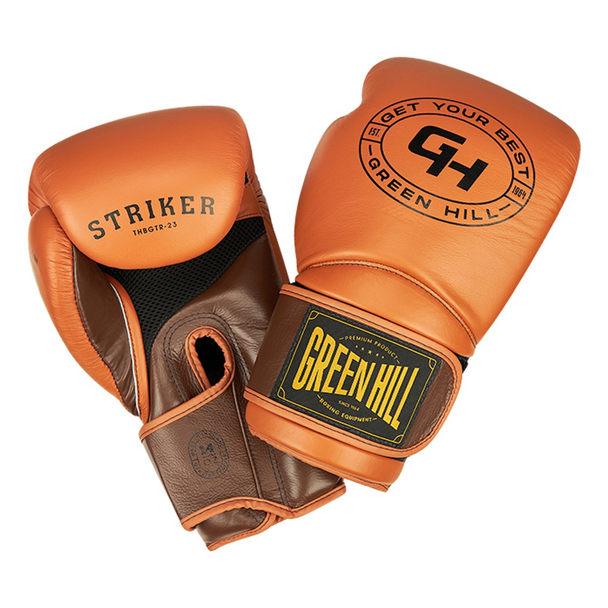 Боксерские перчатки Green Hill STRIKER THBGTR-23 коричневый 2000_2000