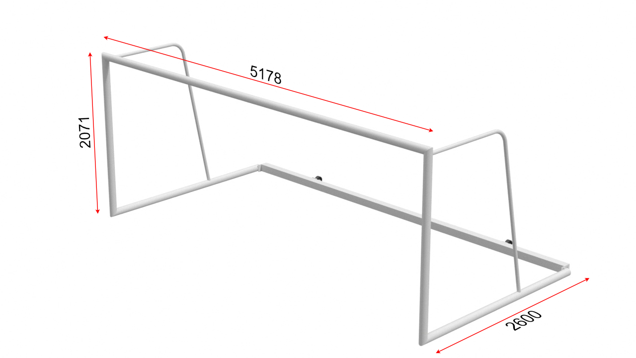 Ворота футбольные 5х2 м, тип 4 Glav 15.110 1280_720