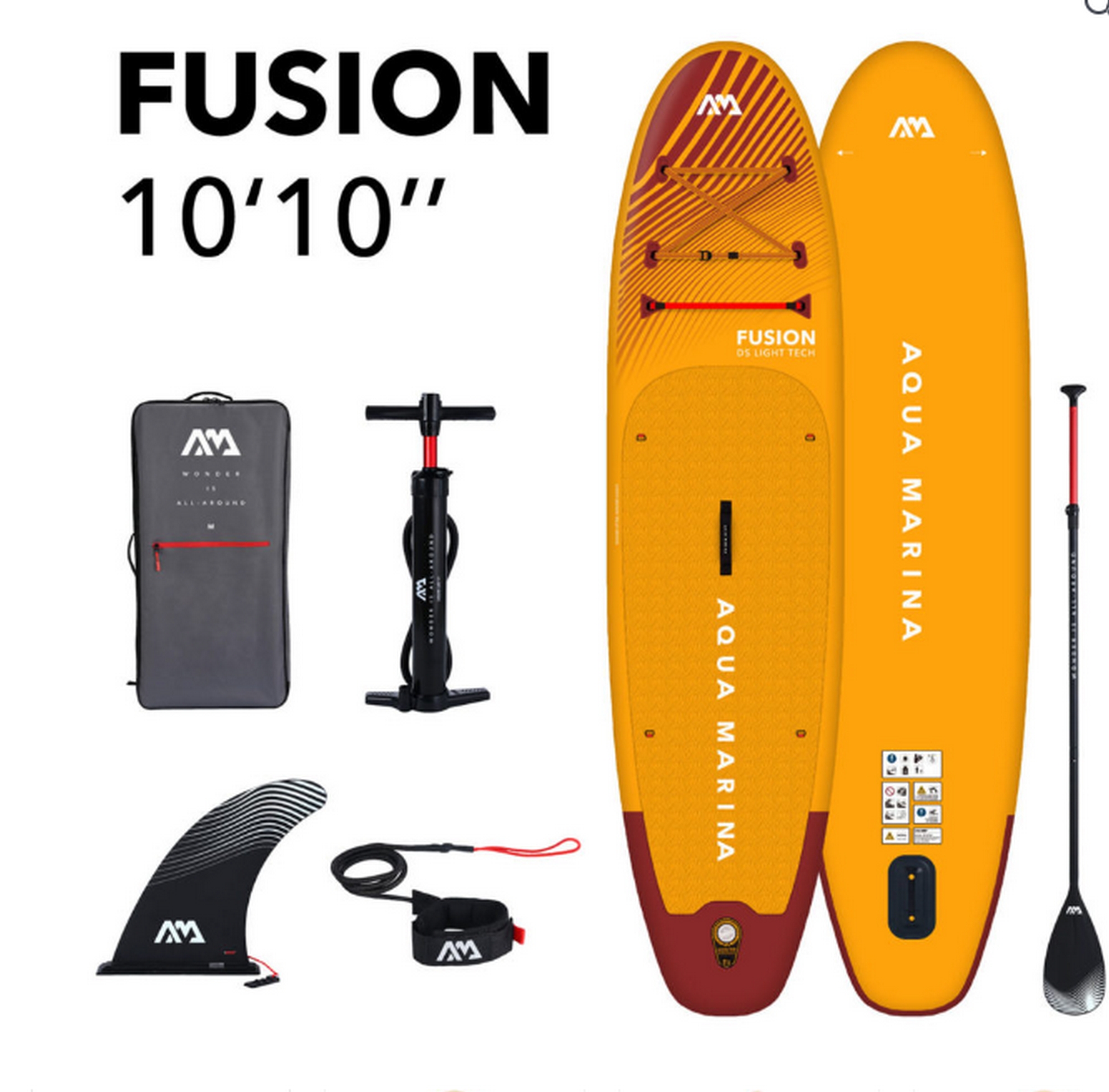 SUP-доска 330х81х15см, насос, весло, лиш, киль, ремнабор, сумка, до 150кг Aqua Marina Fusion Before Sunset BT-23FUP 2000_1970