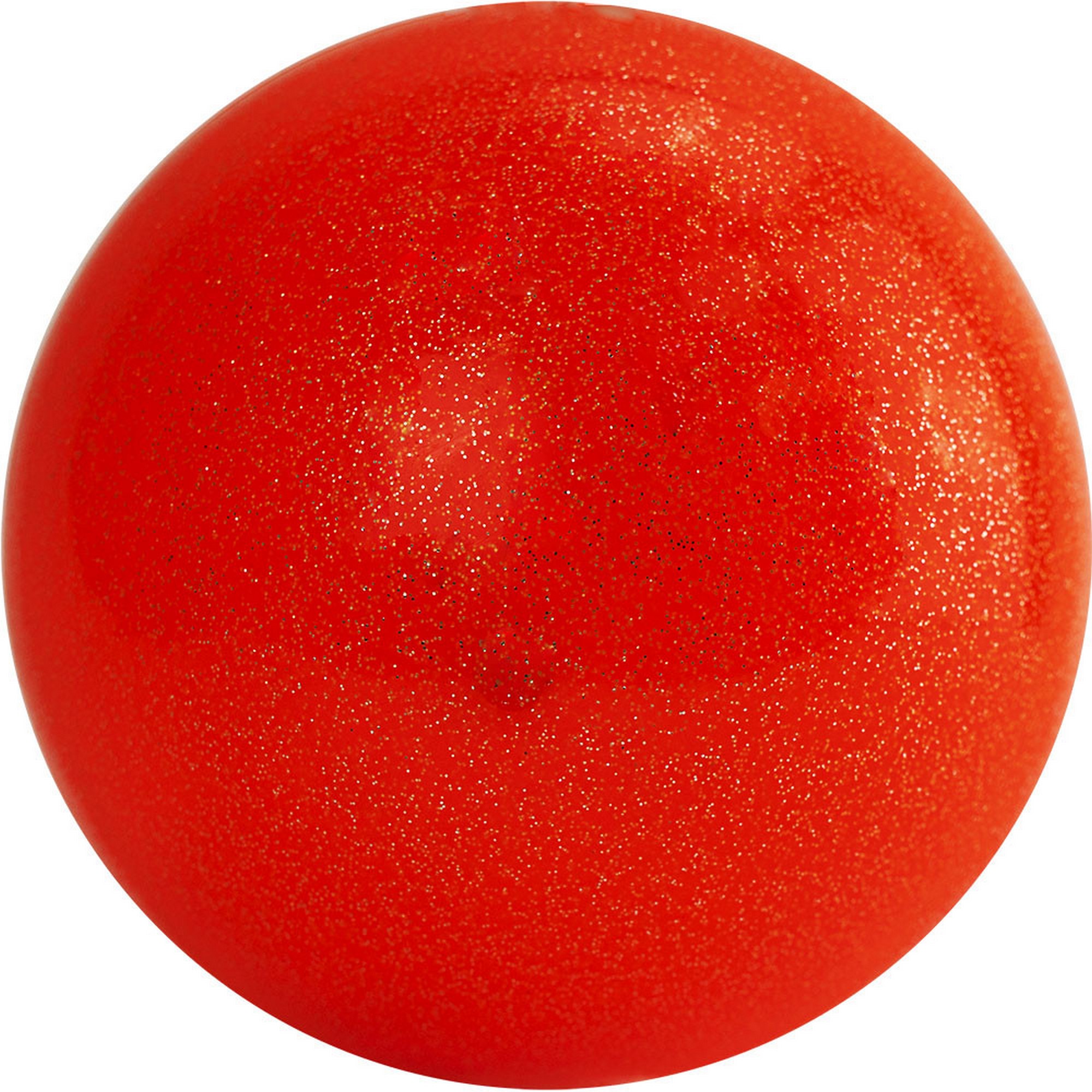 Мяч для художественной гимнастики однотонный d19 см ПВХ AGP-19-06 оранжевый с блестками 2000_2000