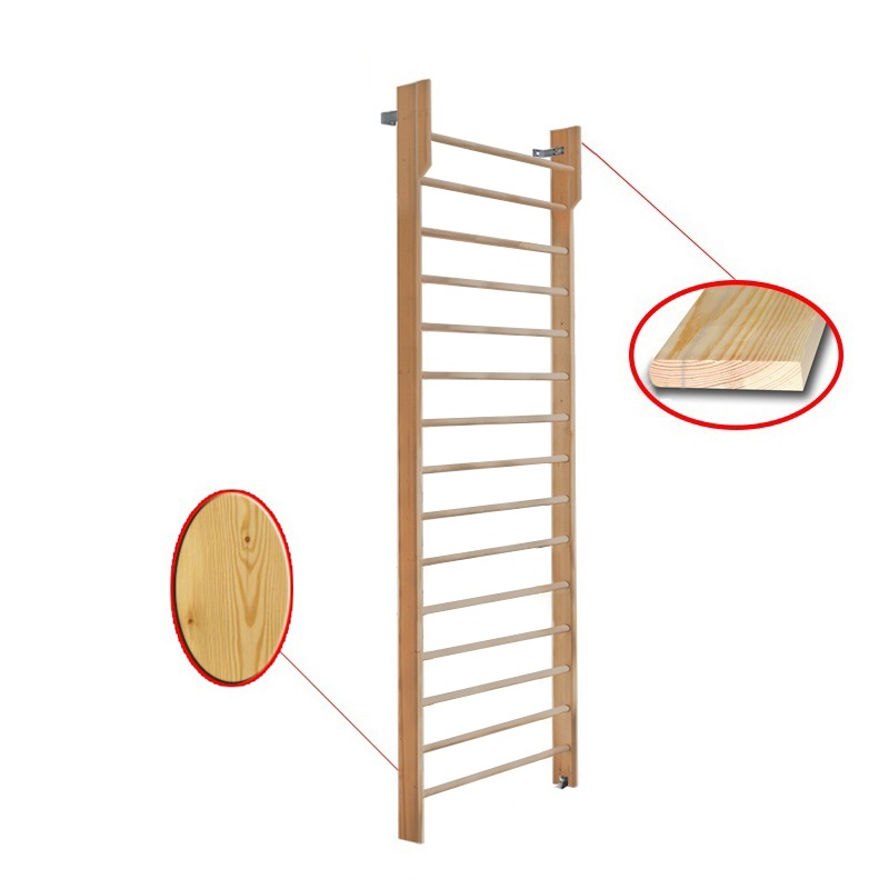 Стенка гимнастическая 3200х1000 с турником (массив.сосна) Dinamika ZSO-002559 800_800