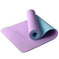 Коврик для йоги и фитнеса Star Fit FM-201, TPE, 183x61x0,6 см, фиолетовый пастель/синий пастель 120_120