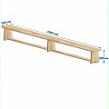Скамейка гимнастическая 2500мм (щит.сосна) ножки дерево Dinamika 120_120