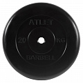 Диск обрезиненный d26мм MB Barbell MB-AtletB26-20 20кг черный 120_120